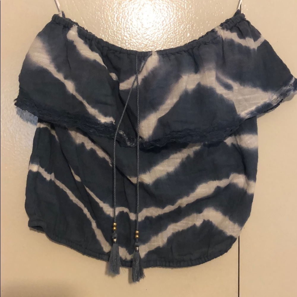 Strapless tie dye top